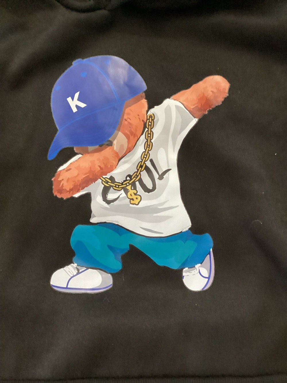 SHEIN Black Kids Hoodie & Joggers Set with Blue Graphic - Picture 5 of 7